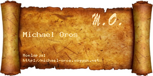 Michael Oros névjegykártya